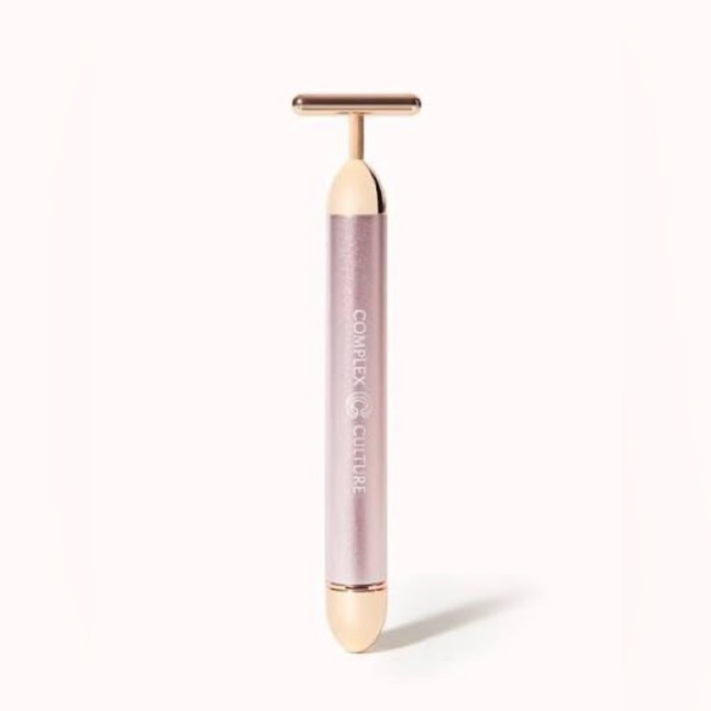 Complex Culture Sonic T-Bar Facial Massager in Rose Gold NWT